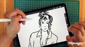 Step-by-step digital drawing tutorial using Procreate with iPad Pro