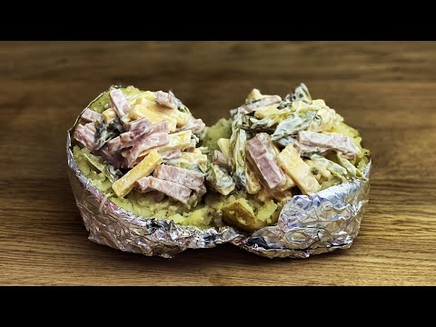 Запеченная картошка в духовке и вкусный наполнитель к ней. Крошка картошка дома!