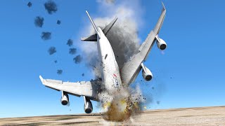 LIVE Boeing 747 VERTICAL Takeoff gone to CRASH LANDING | Live Plane Spotting XPLANE 11