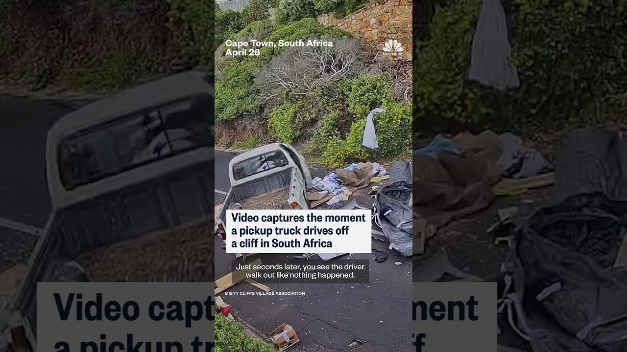 Pickup truck drives off a cliff in South Africa