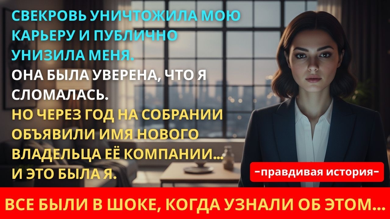 Свекровь уничтожила мою карьеру… Но я купила её компанию | История мести и власти #motherinlawdrama