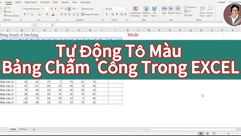 Tự Động Tô Màu Bảng Chấm Công Trong Excel #tomautudong #bangchamcong #excel
