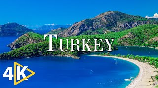 FLYING OVER TURKEY (4K UHD)  Calming Music Along With Beautiful Nature Video  4K Video Ultra HD