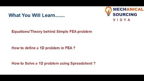 Finite Element Analysis using Spreadsheet