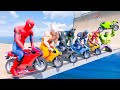 GTA V NEW EPIC STUNT RACE WITH MOTORCYCLES - IMPOSSIBLE STAIRS OBSTACLE