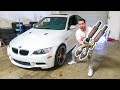STRAIGHT PIPED MY FRIEND'S BMW M3!! (IT'S WAY TOO LOUD)