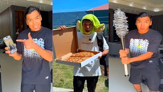 El Delivery Se Come Mi Pizza a Escondidas | Bromas Divertidas Con Alfredo Larin, Dani, Mati y Otros