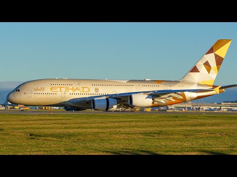 Etihad A380 in Toronto! 2 Arrivals and 2 Departures!