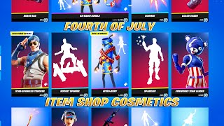 4th of July Skins, Emotes \& Cosmetics Item Shop Preview! Fortnite