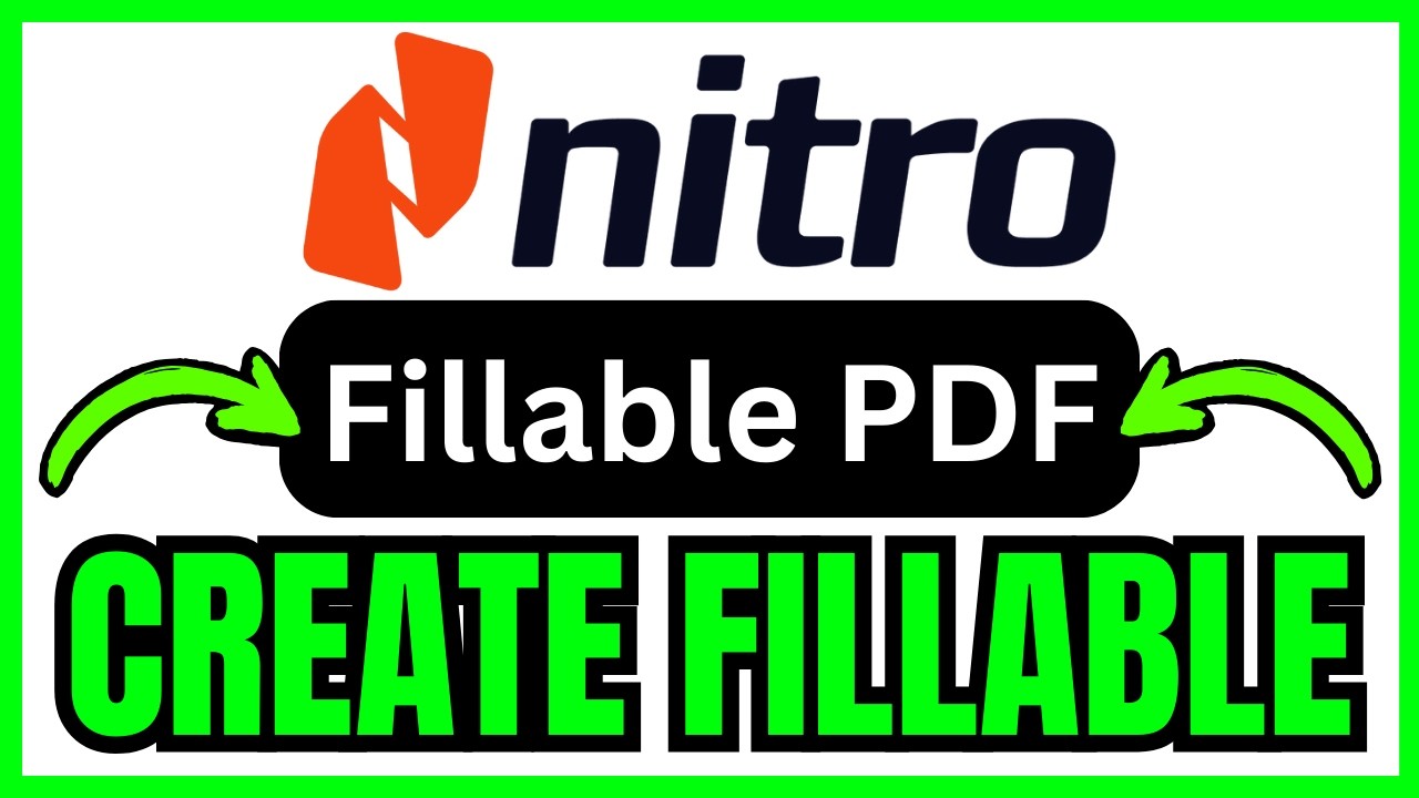 How To CREATE A Fillable PDF In Nitro Pro (QUICK & EASY) 2026 - YouTube