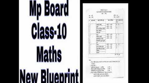 MP BOARD Class 10th Maths Blueprint 2021||Class 10 Math Blueprint MP Board 2021||