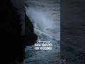 OCEAN SOUNDS — Powerful Waves Crashing Against Dark Cliffs #shorts