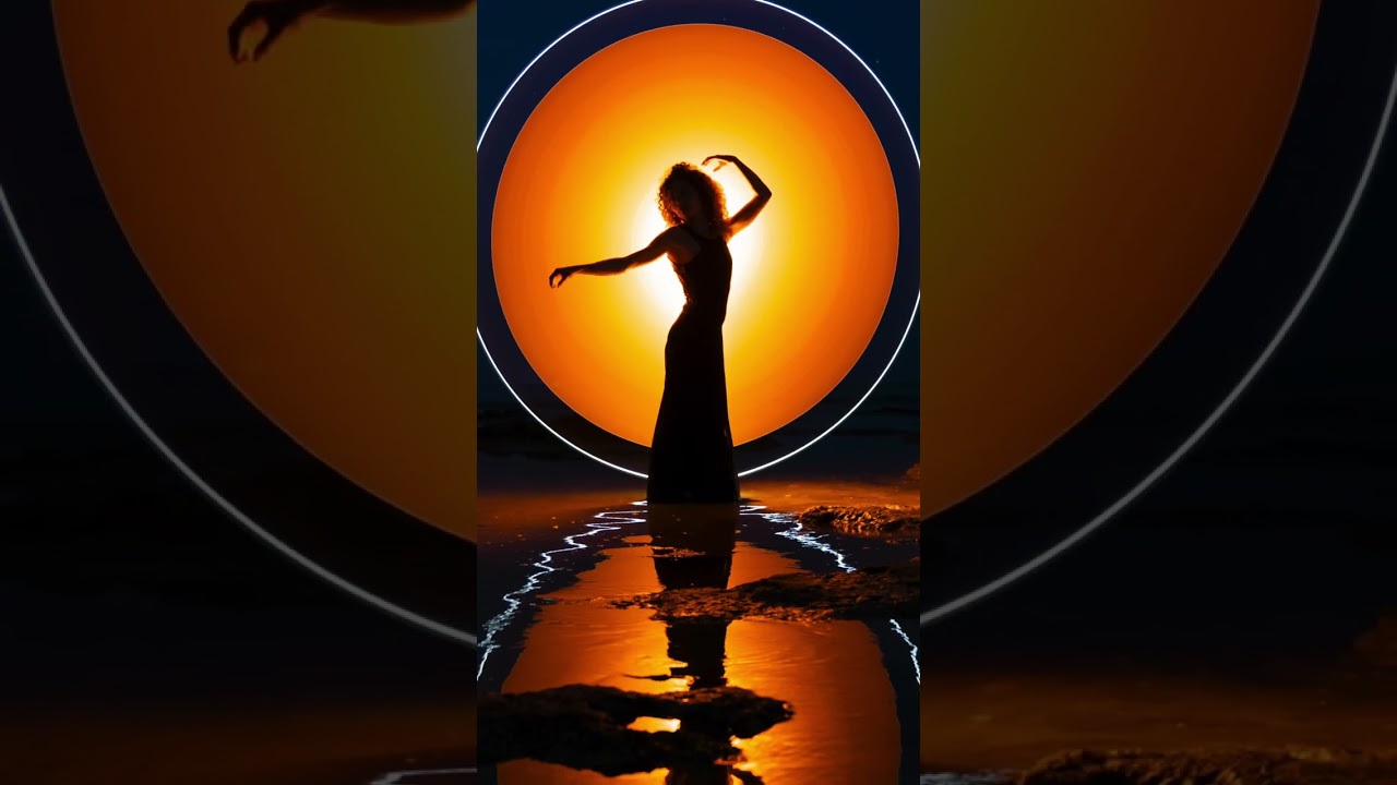 Light-Painting Art with warm colors