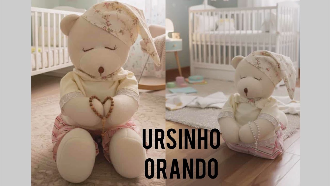 COMO FAZER UM URSINHO ORANDO ou URSINHO DORMINDO aula rápida e fácil 