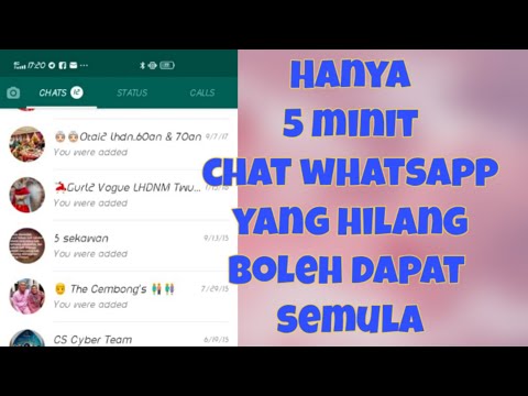 Cara untuk dapatkan semula chat whatsapp yang hilang