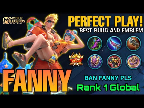 Perfect Gameplay! Fanny Best Build and Emblem - Top 1 Global Fanny by BAN FANNY PLS - Mobile Legends