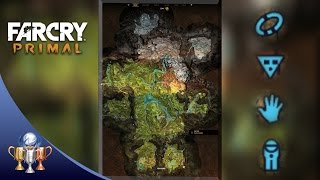 Far Cry Primal Collectible Map - Totems, Cave Paintings, Wenja Bracelets, Izila Masks & Daysha Hands