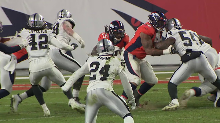 Raiders vs. Broncos 2nd half, ground level highlights. Jan 3, 2021