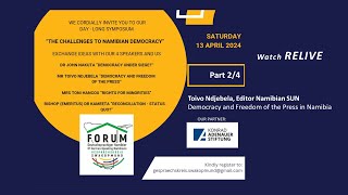 FDN-Symposium 2/4 - Toivo Ndjebela, Editor Namibian SUN: Democracy & Freedom of the Press in Namibia screenshot 4
