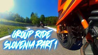 Relaxed Motorcycle Group Ride through beautiful Slovenia - KTM Super Duke 1290R | Part 1