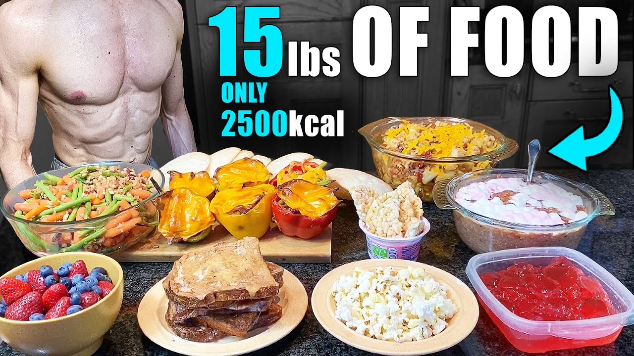 2500 CALORIE HIGH VOLUME FULL DAY OF EATING TO BUILD MUSCLE AND LOSE 