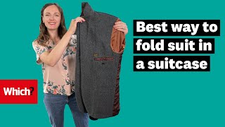 The best way to fold a suit in a suitcase