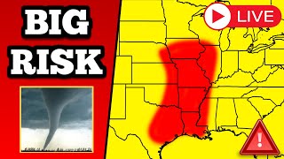 BREAKING Tornado Warning In Texas  Tornadoes, Damaging Winds  With Live Storm Chaser