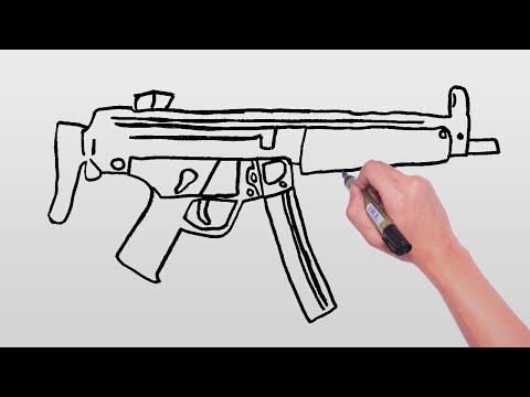 SİLAH NASIL ÇİZİLİR? | Çok Kolay Uzi Silah Çizimi - How to Draw Uzi Gun Easy