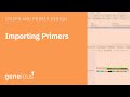 Importing primers with geneious prime