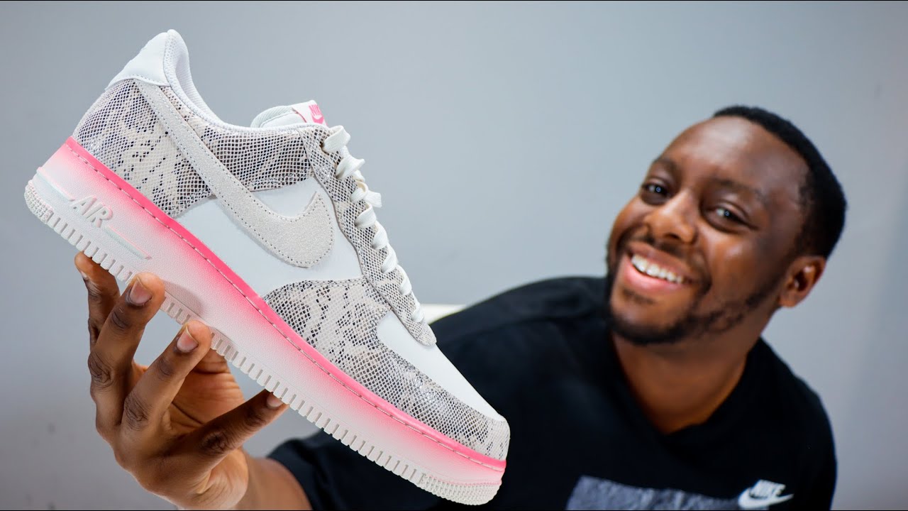 Air Force 1 Pink Nebula Snakeskin On Foot Sneaker Review QuickSchopes 334  Schopes DV1031 030 40th - YouTube