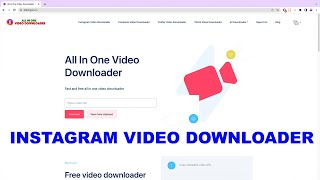 Instagram Video Downloader FREE Script 2023 | All In One Video Downloader Tools Website