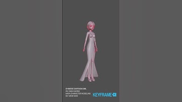 Cô gái trung hoa - Modeling bằng Maya #shorts