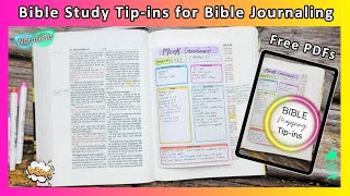 FREE Bible Study Tip-ins for Bible Journaling | Bible Mapping 