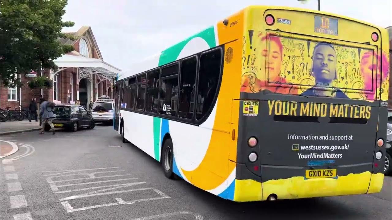 STAGECOACH BUS ROUTE 10 DEPARTING WORTHING STATION YouTube