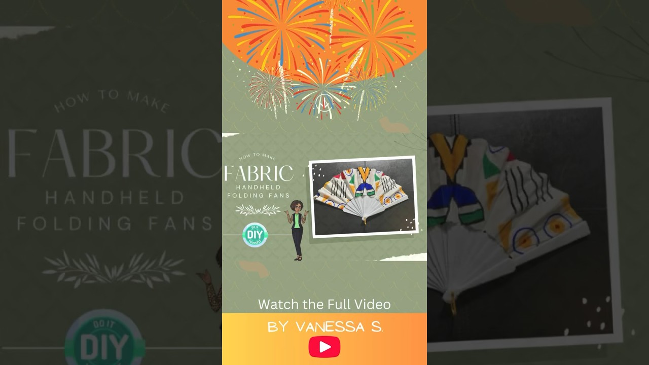 DIY: How To Make Fabric Handheld Folding Fan 