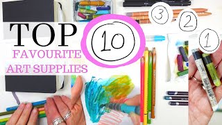 My TOP 10 favourite ART supplies of 2024!!!  Best everyday drawing supplies as a mixed media artist