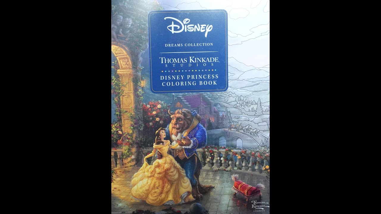 Adult Colouring Book Flip Through - Disney Princess Colouring Book from  Thomas Kinkade Studios 