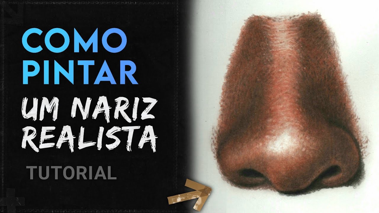 Como Desenhar e Colorir Texturas de Pele Negra em um Nariz - Passo a Passo