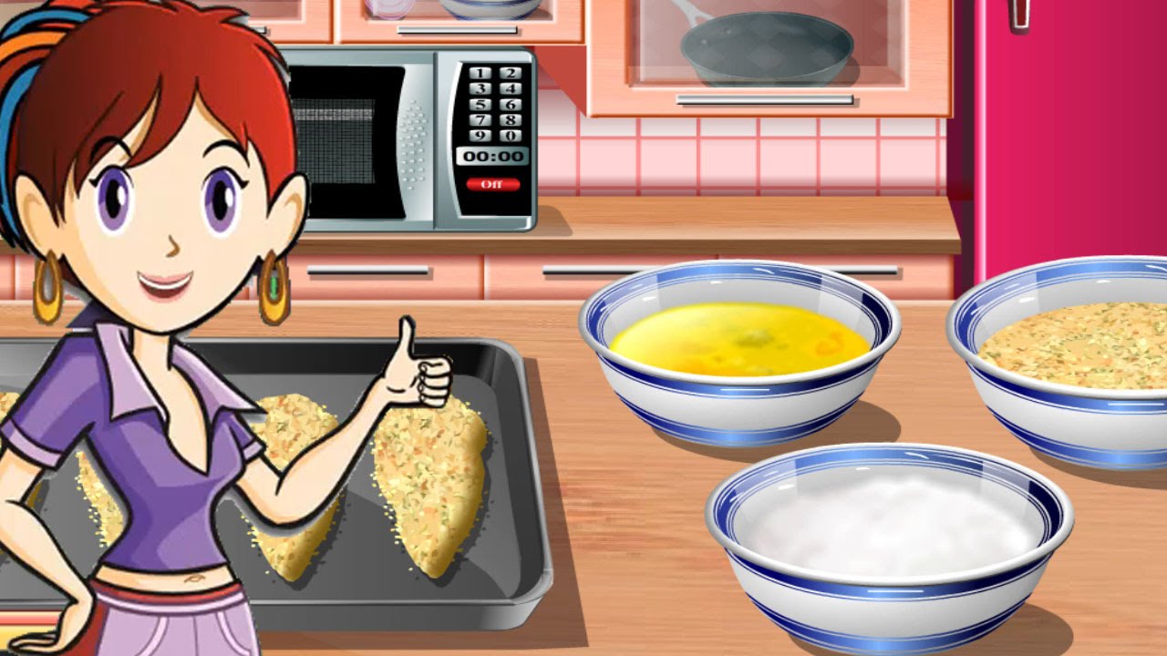 Sara's Cooking class, Chicken Parmesan, Cooking Game, serving, prepari...