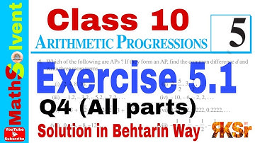 Ex 5.1 class 10 maths Q4 all parts part2 | Arithmetic Progression class 10 | AP class 10 | By RK Sir