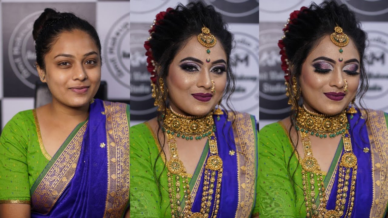 नऊवारीवर करा नखरेल 'हेअरस्टाईल' | hairstyle on Nauvari saree In Marathi