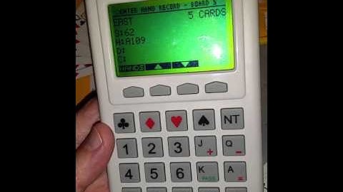 Bridgemate ii hand record entry
