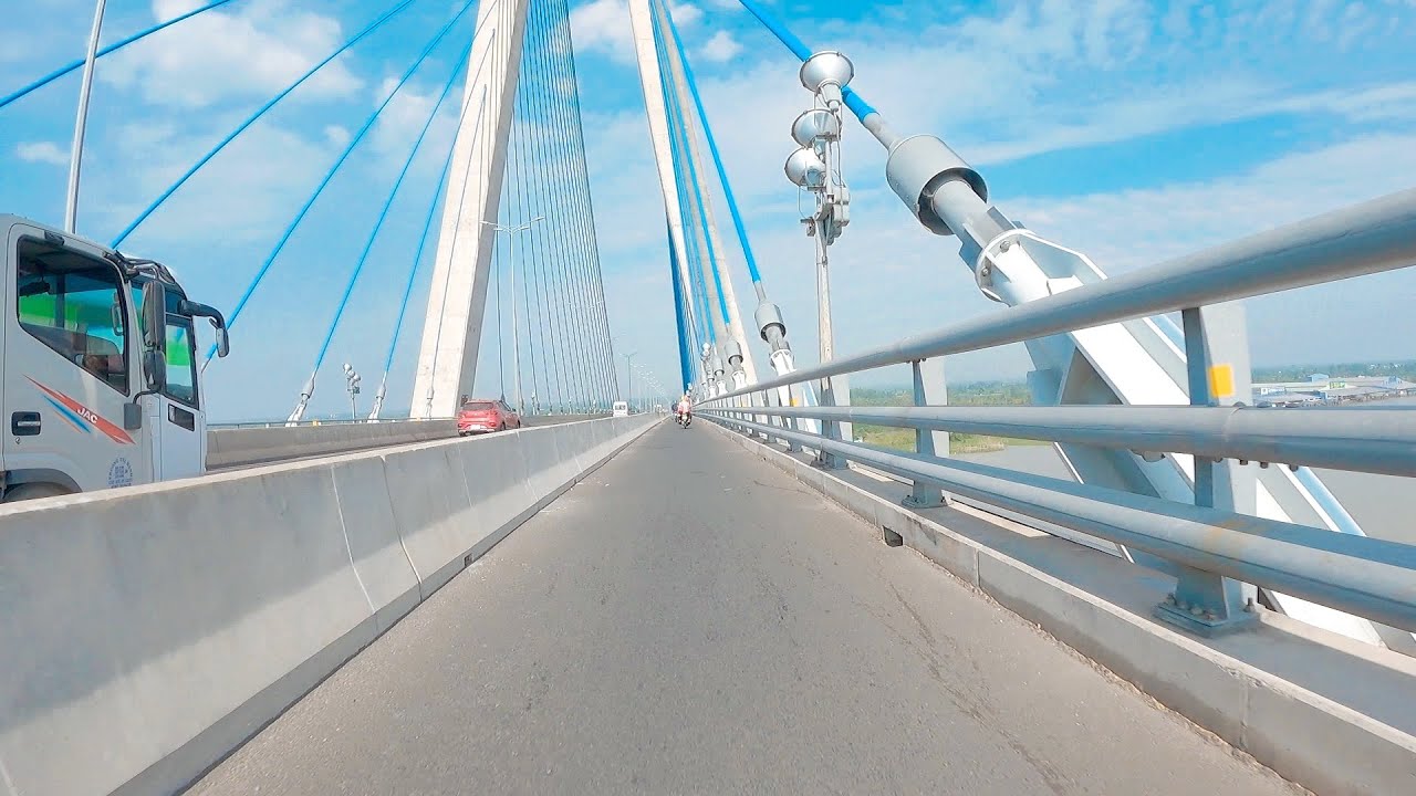 Cầu Vàm Cống đi từ TP Long Xuyên // CAM hành trình | NV Đường Phố