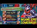 100% IMPOSSIBLE COMEBACK! | HAYABUSA HARD CARRY SOLO RANK | MOBILE LEGENDS