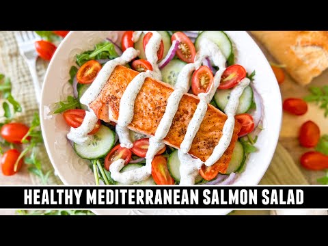 Mediterranean Salmon Salad | HEALTHY & DELICIOUS 15 Minute Recipe