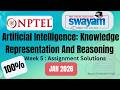 Artificial intelligence: Knowledge representation and reasoning week 5 assignment solution(Jan 2026)
