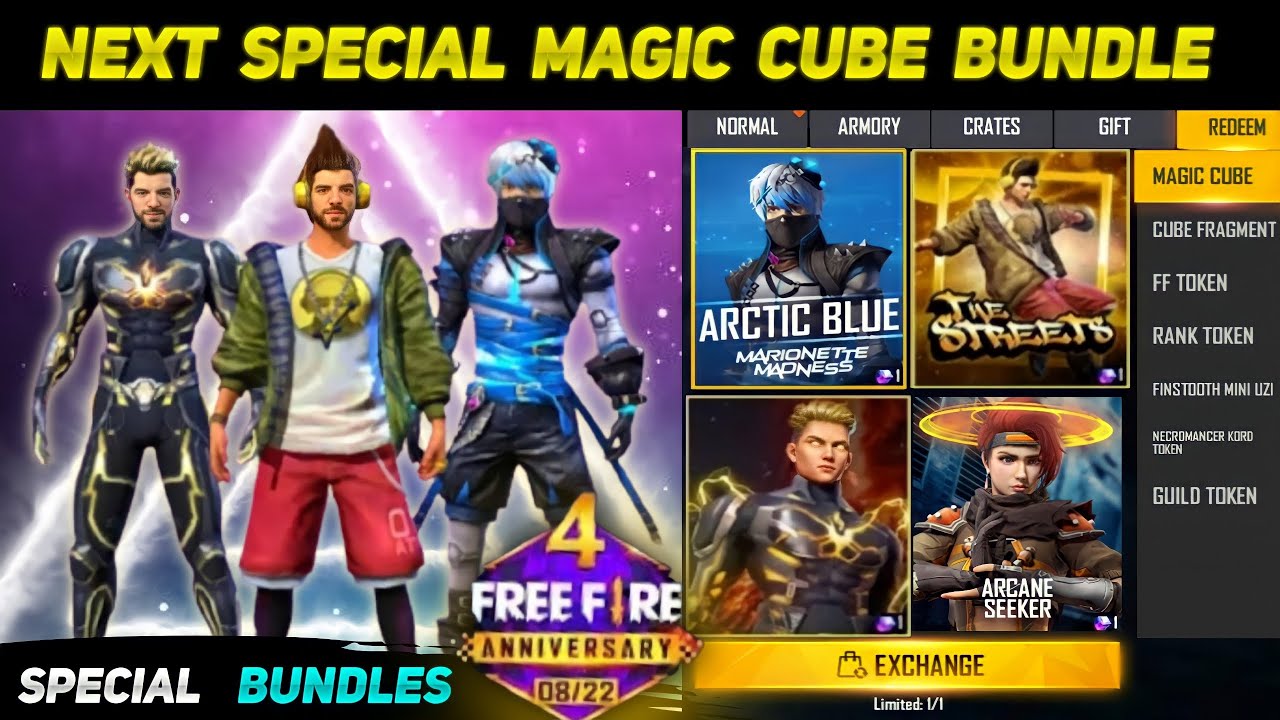 Next Magic Cube Dress in Free Fire | 4th anniversary magic cube bundle | Upcoming magic cube bundle