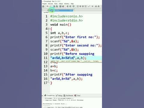 swapping of two numbers in c program | ms coder - YouTube