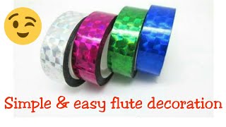 How to decorate flute at home/how to decorate bansuri/Simple & easy bansuri decoration idea /bansuri