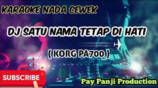 DJ SATU NAMA TETAP DI HATI || KARAOKE NADA CEWEK